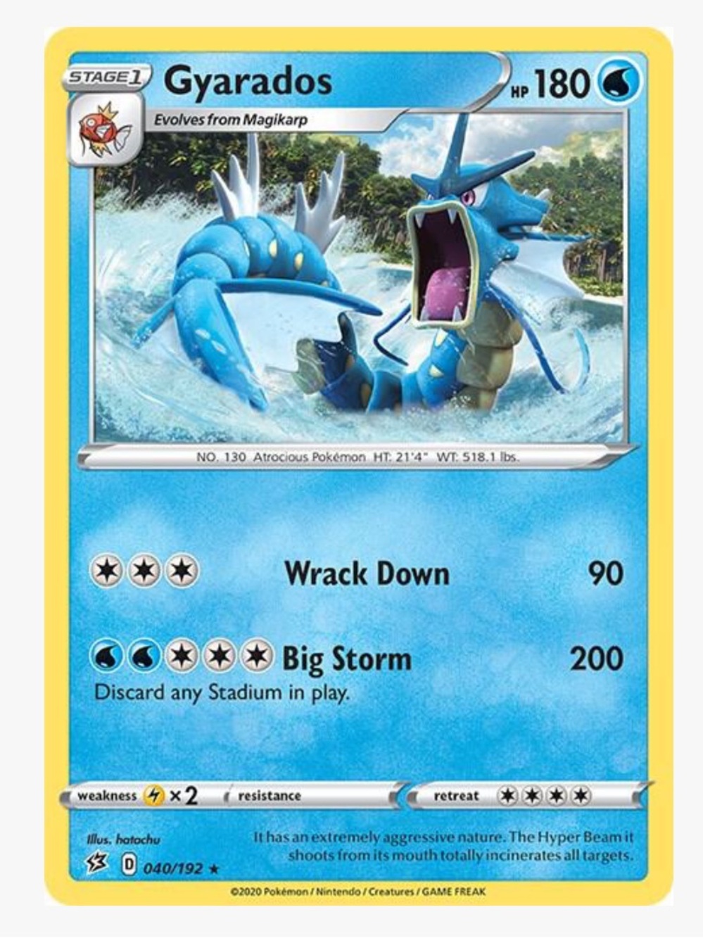 Gyarados SWSH02: Rebel Clash Pokemon Trading Card